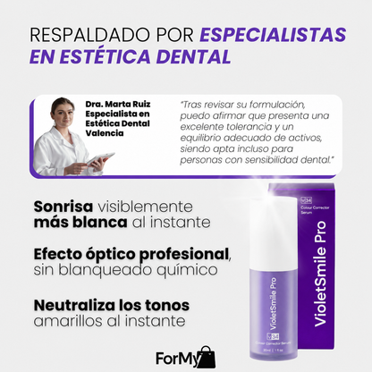 VioletSmile Pro - Sonrisa más blanca y luminosa al instante